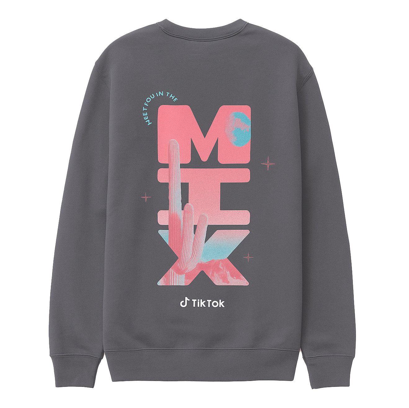 LICENSED TIK TOK CREWNECK PULLOVER BLACK - TIK002