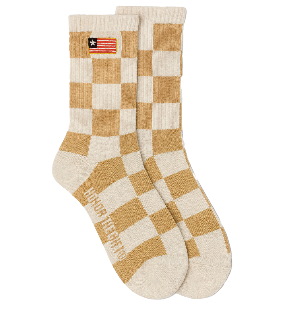 YOUTH HONOR THE GIFT CREW SOCKS MUSTARD - KHTG210380