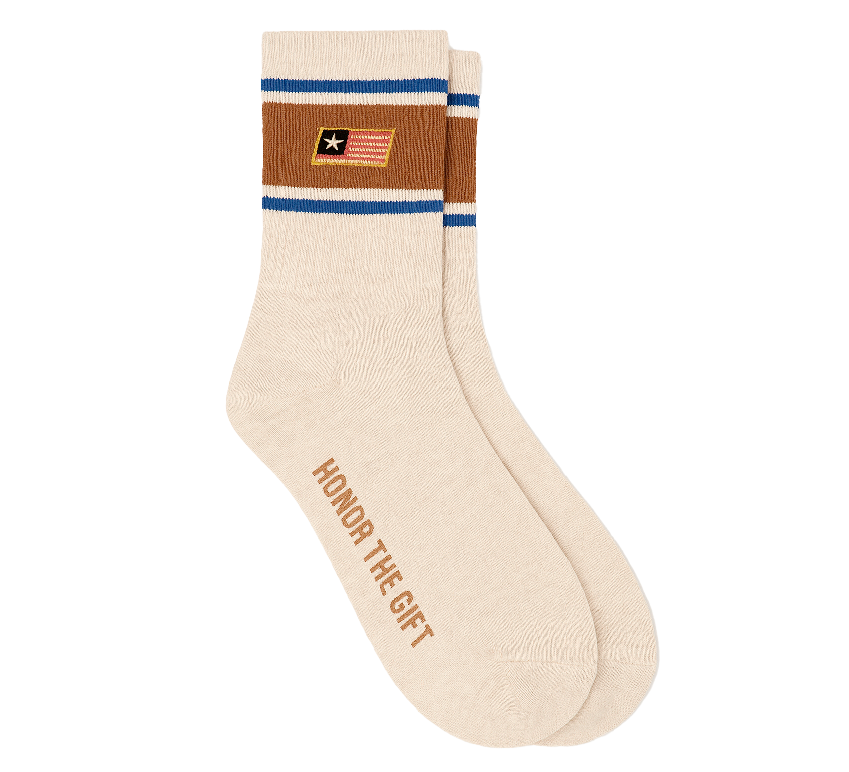 YOUTH HONOR THE GIFT CREW SOCKS MUSTARD - KHTG210381