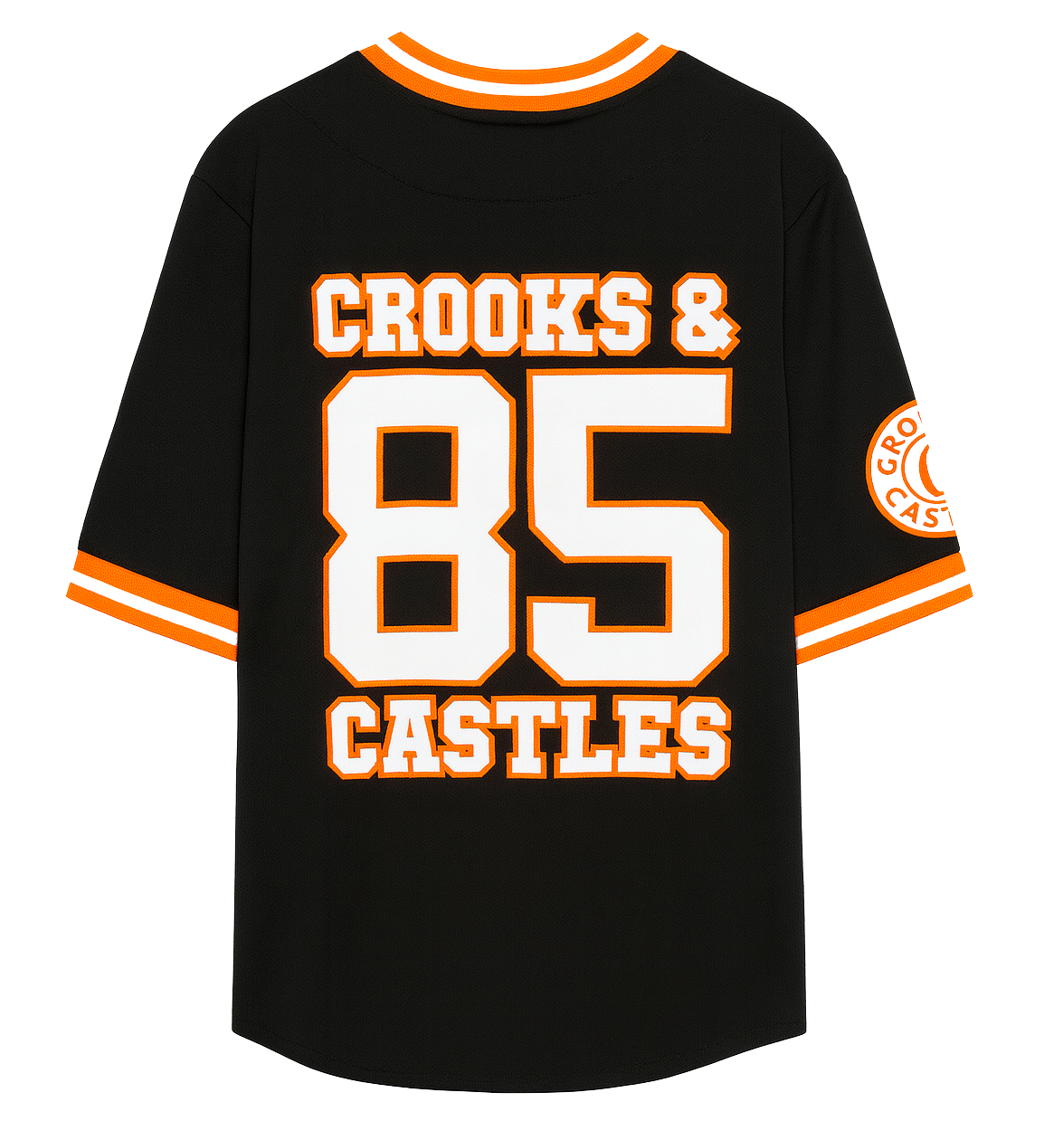 CROOKS & CASTLES BASEBALL JERSEY BLACK - 4P10107