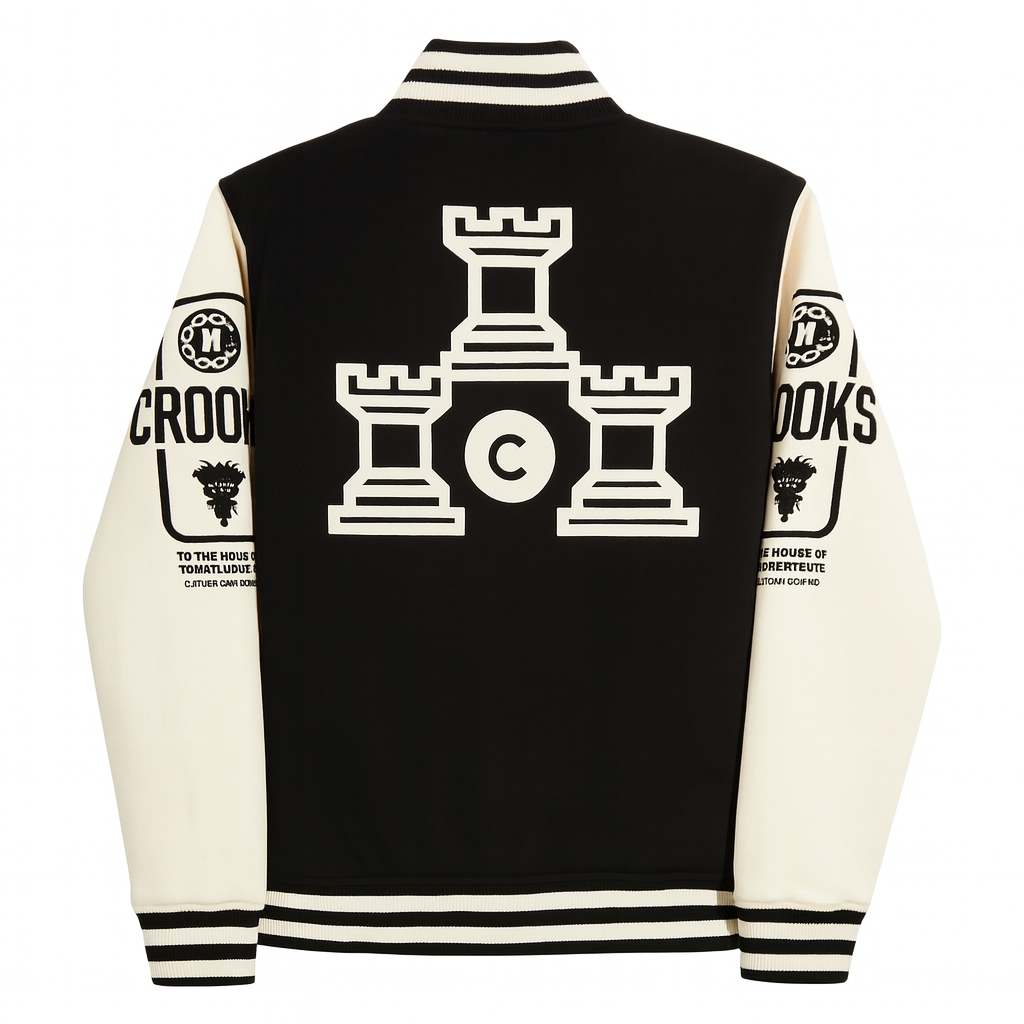 CROOKS & CASTLES VARSITY JACKET BLACK - 2I50303