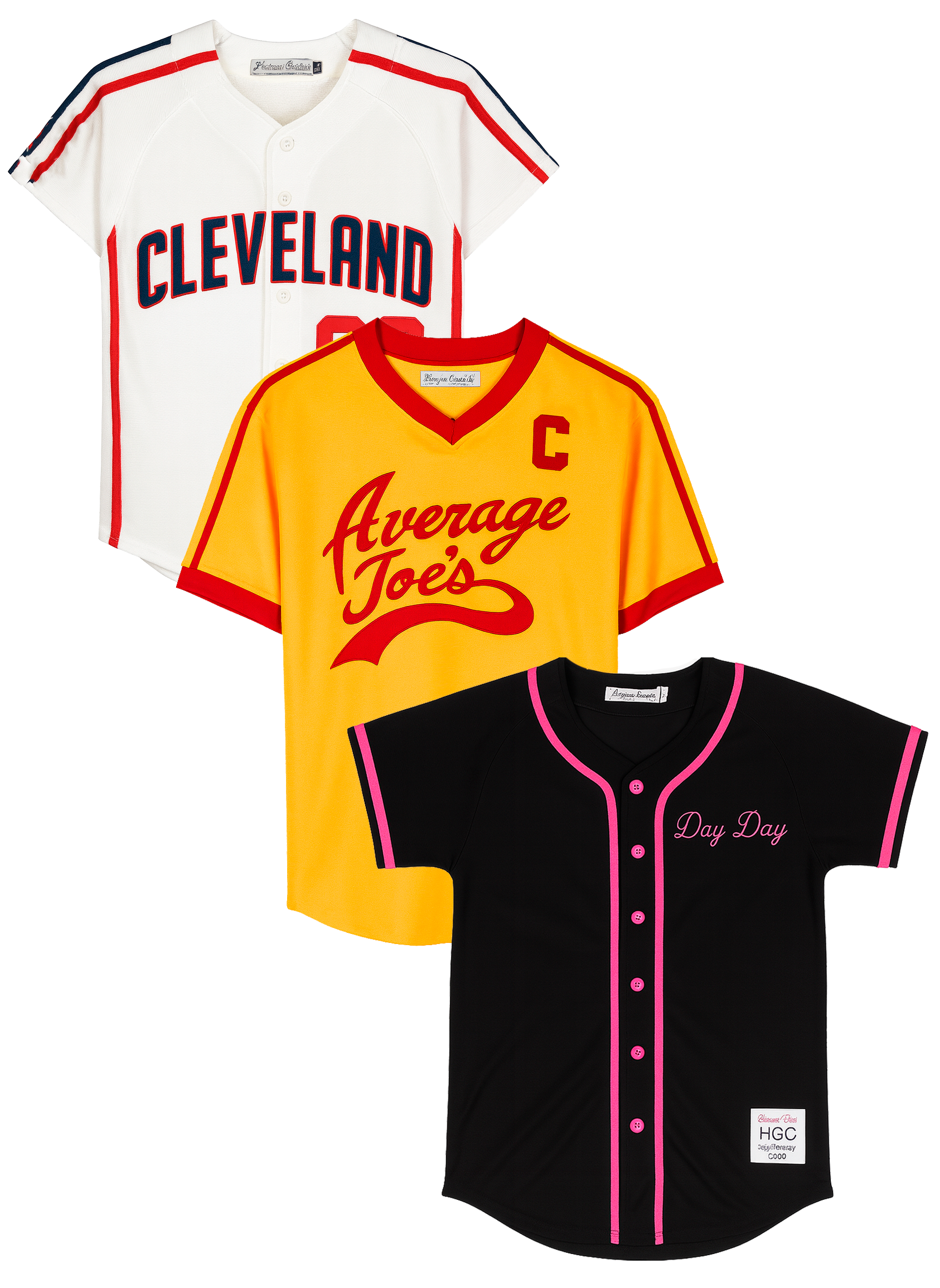 HEADGEAR ASSORTED MOVIES & TV BASEBALL JERSEYS ASST - HGC-BAJ-MTV