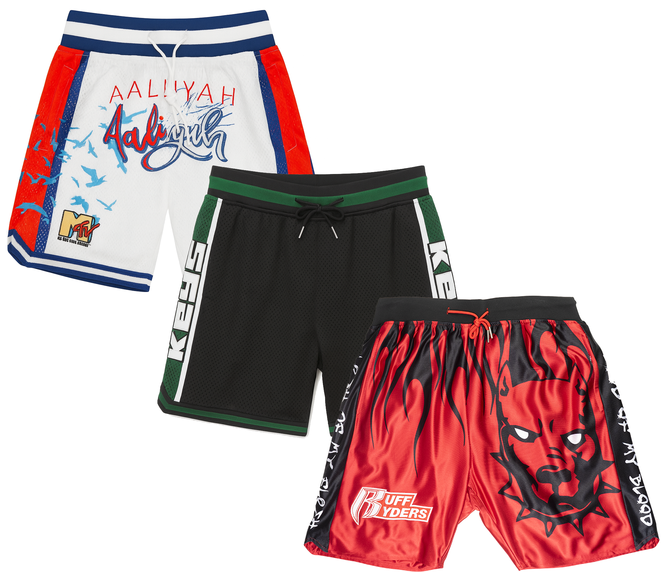 HEADGEAR ASSORTED MUSIC BASKETBALL JERSEY SHORTS ASST - HGC-SHT-MUSIC