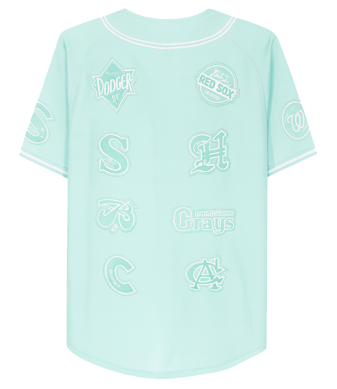 HEADGEAR NEGRO LEAGUE COLLAGE BASEBALL JERSEY TEAL - HGNL166-BAJ-06