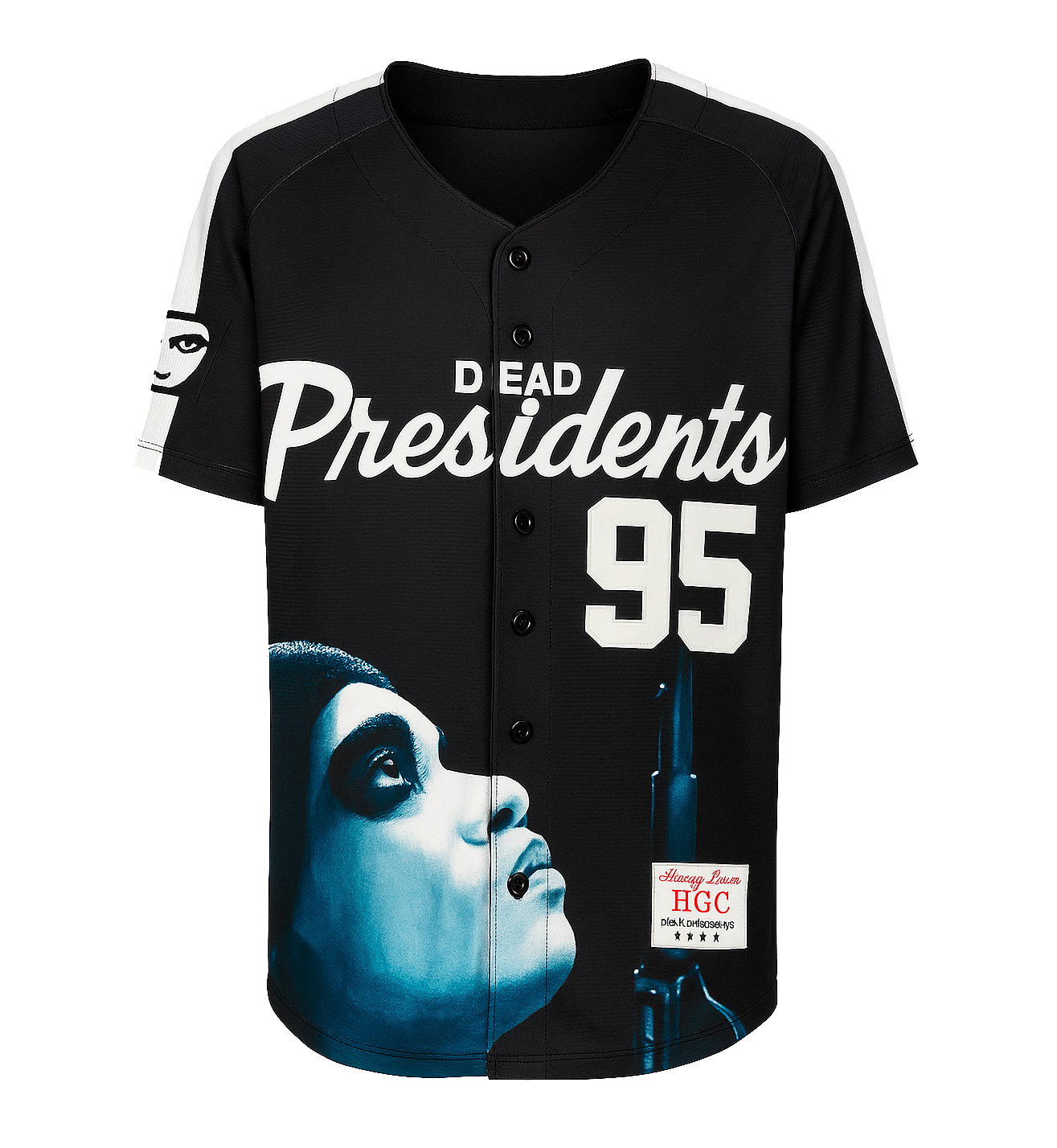HEADGEAR DEAD PRESIDENTS BASEBALL JERSEY BLACK - HGC120-BAJ-01