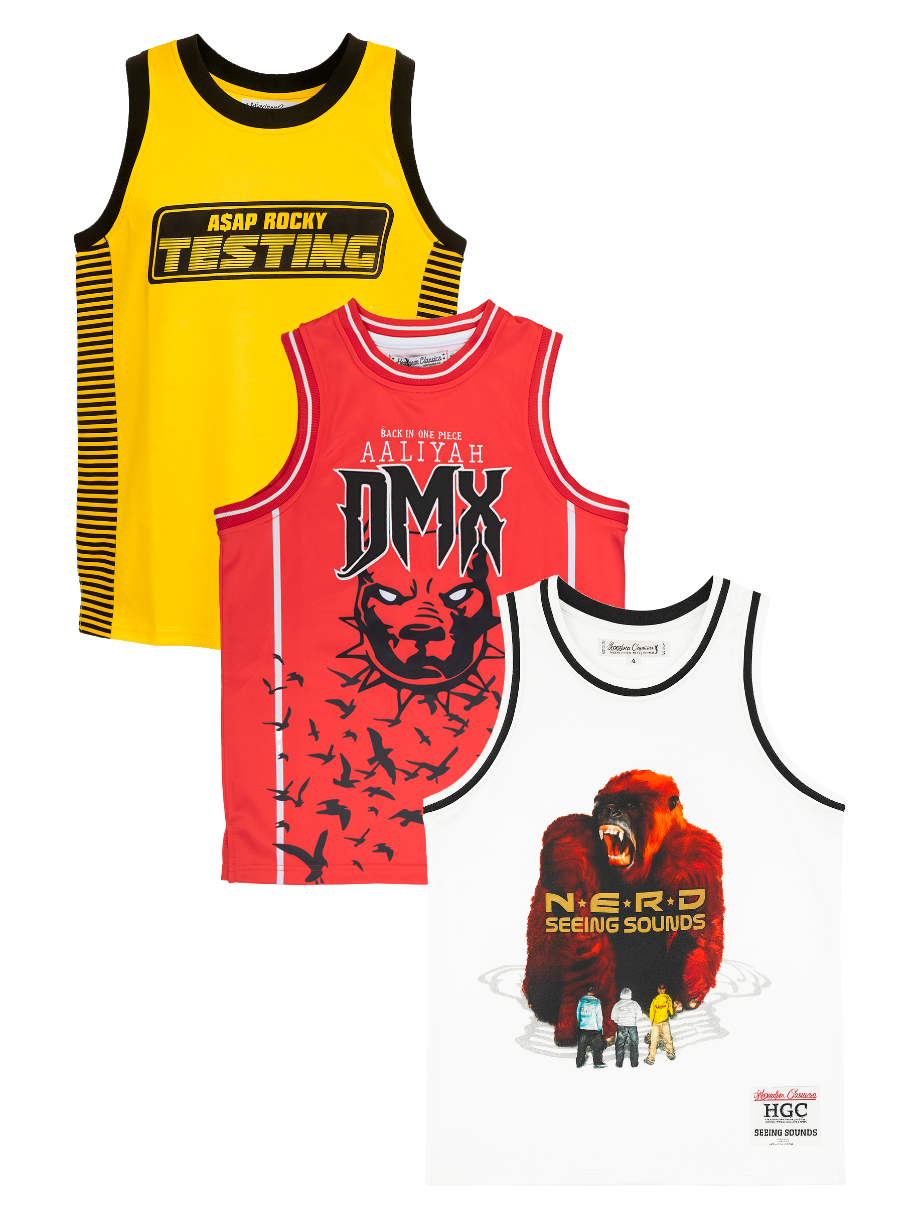 HEADGEAR ASSORTED MUSIC BASKETBALL JERSEYS ASST - HGC-BBJ-MUSIC