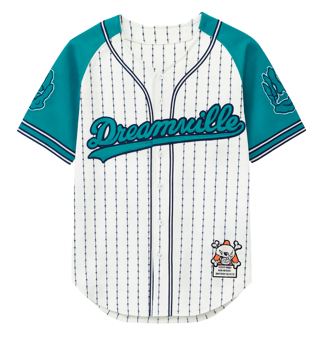 BRAND X J COLE BASEBALL JERSEY WHITE - BX003-BAJ-01