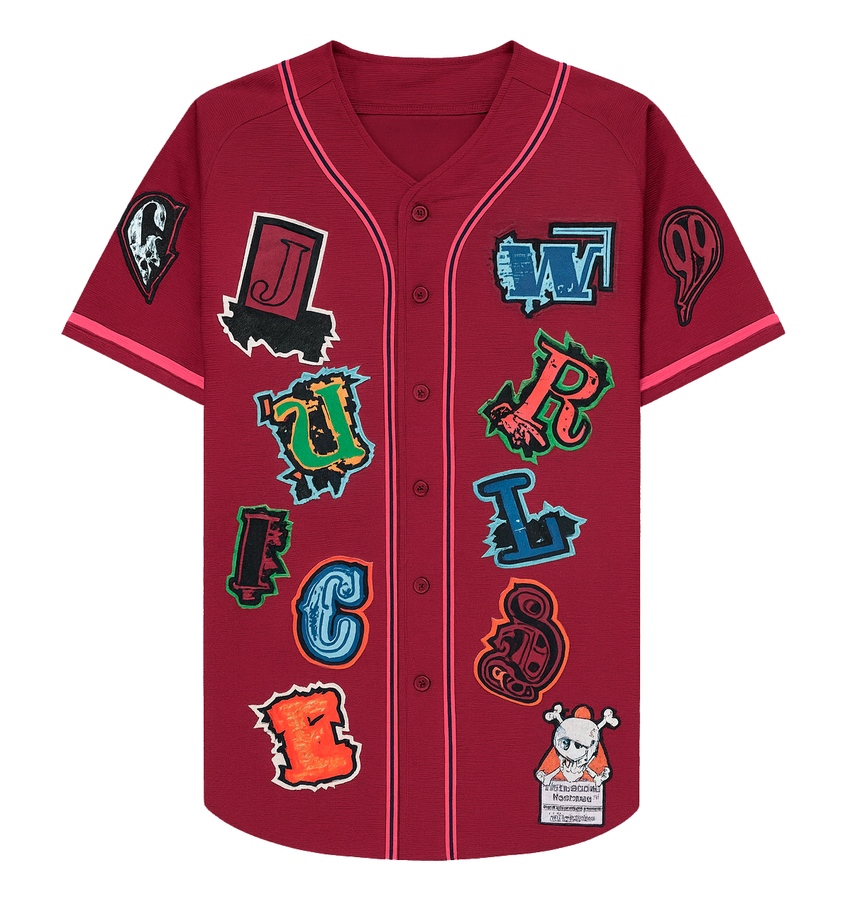 BRAND X JUICE WRLD BASEBALL JERSEY PURPLE - BX003-BAJ-02