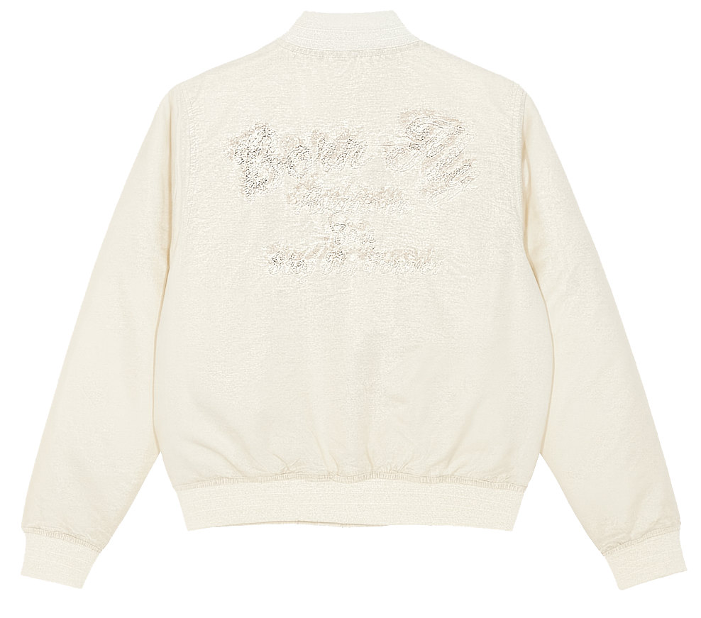 BORN FLY INSULATED BOMBER JACKET CREAM - 2211O4576