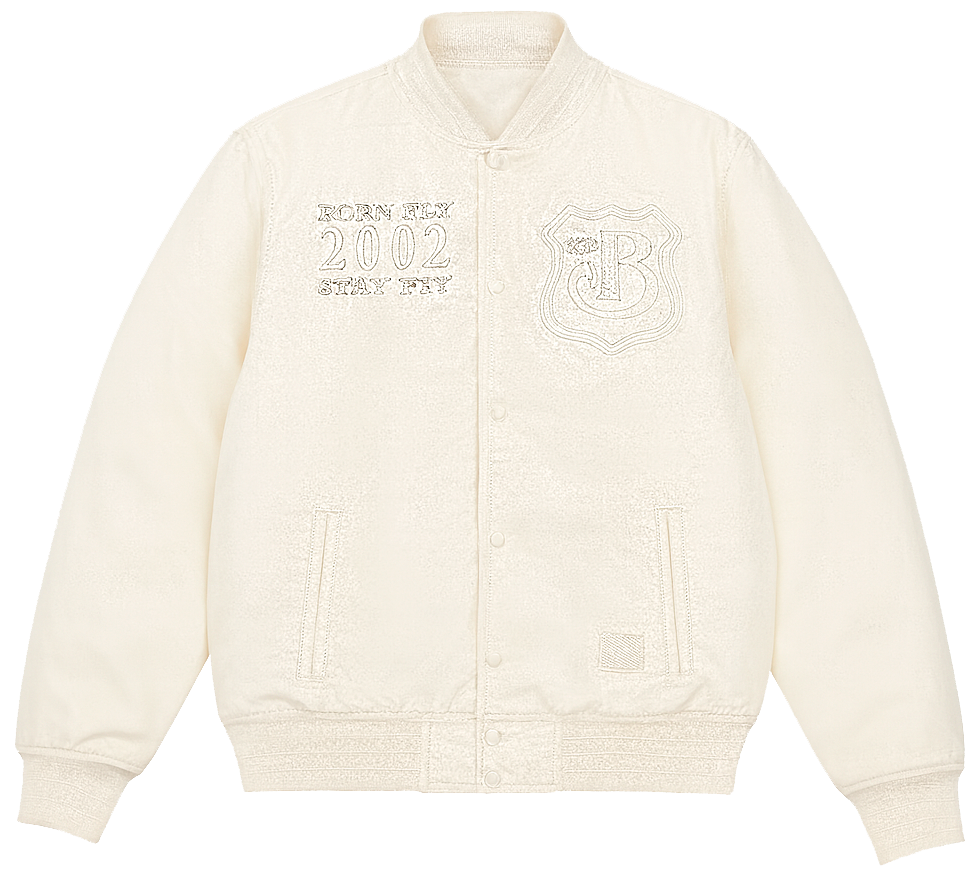 BORN FLY INSULATED BOMBER JACKET CREAM - 2211O4576
