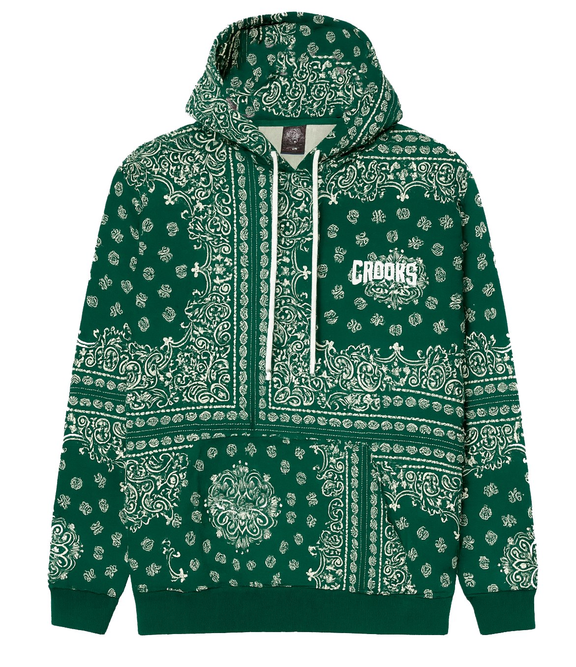 CROOKS & CASTLES AOP HOODIE GREEN - 4Q31000