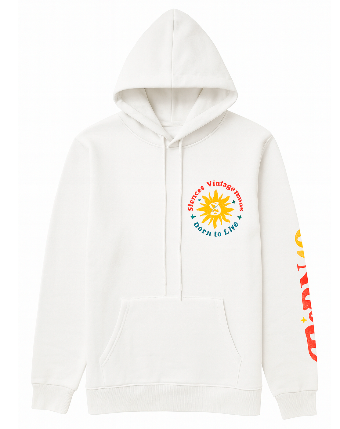 STONERS VINTAGE JEANS HOODIE WHITE - CHILD