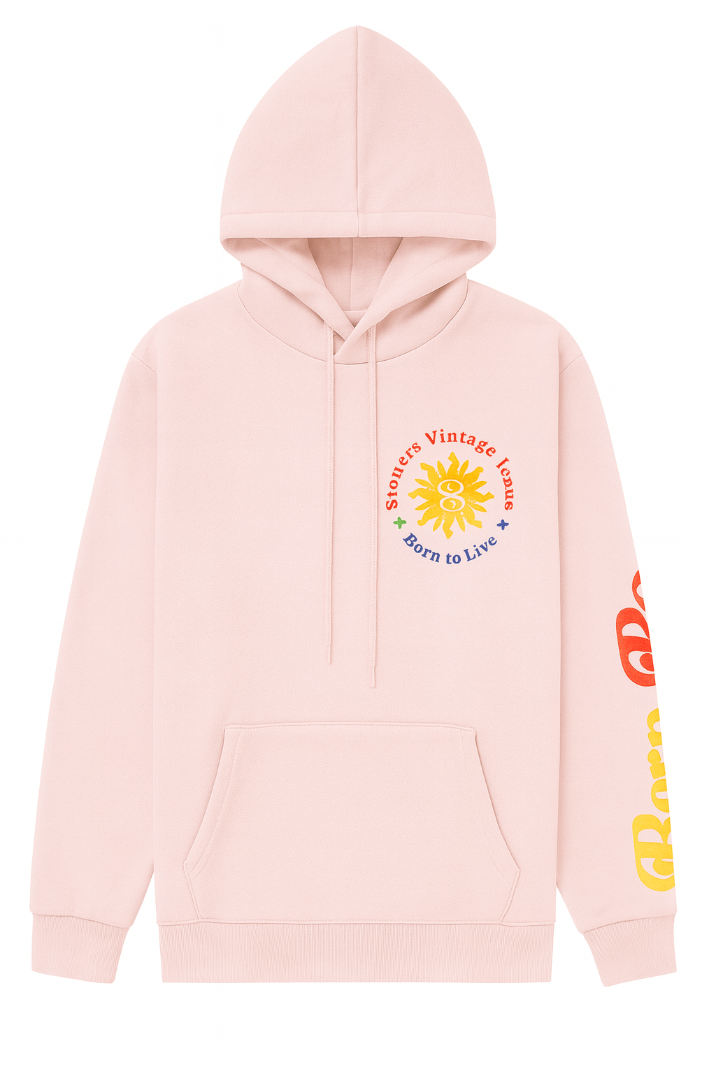 STONERS VINTAGE JEANS HOODIE PINK - CHILDISH