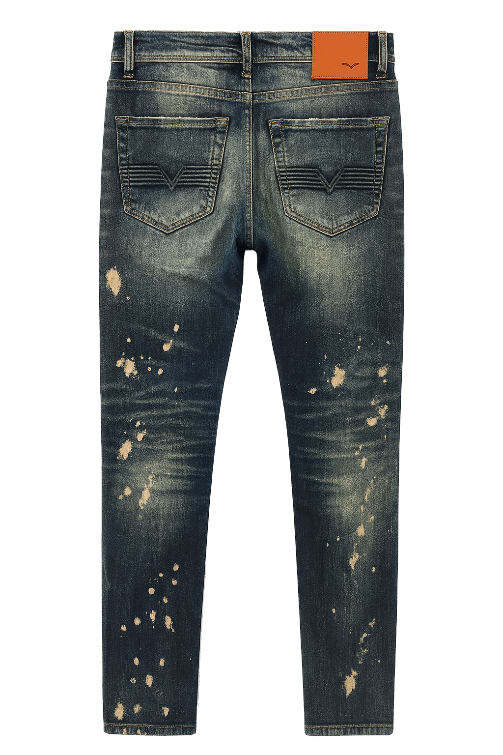 STONERS VINTAGE JEANS DISTRESSED DENIM PANTS INDIGO - RUSTIC