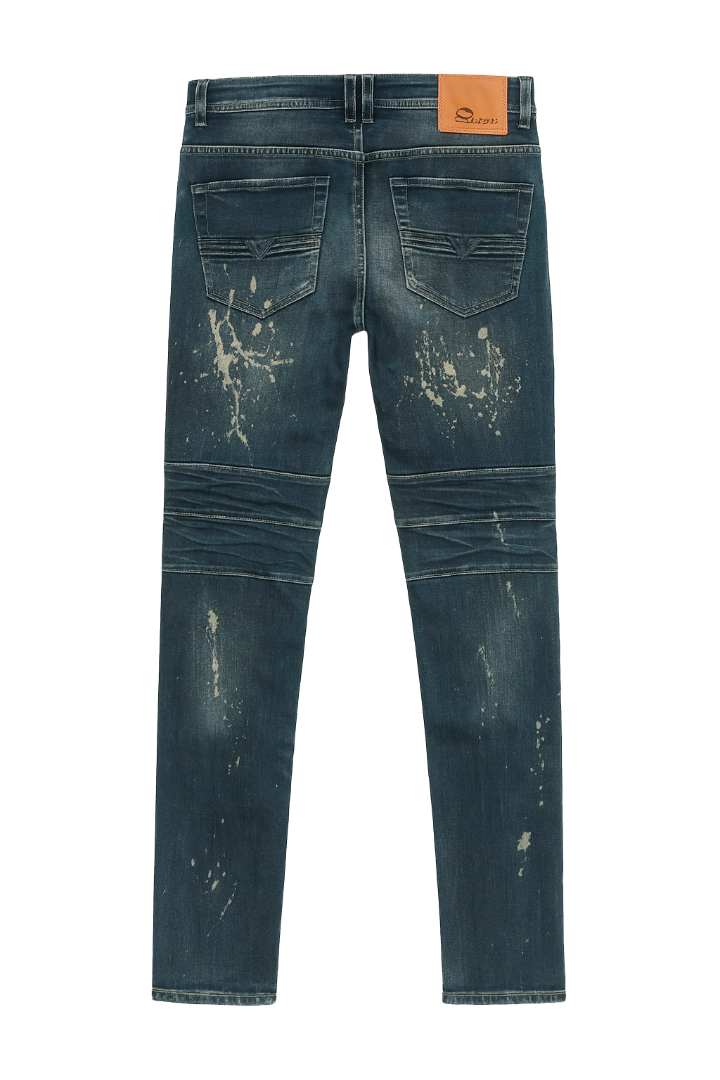 STONERS VINTAGE JEANS DISTRESSED DENIM PANTS INDIGO - PAINTS