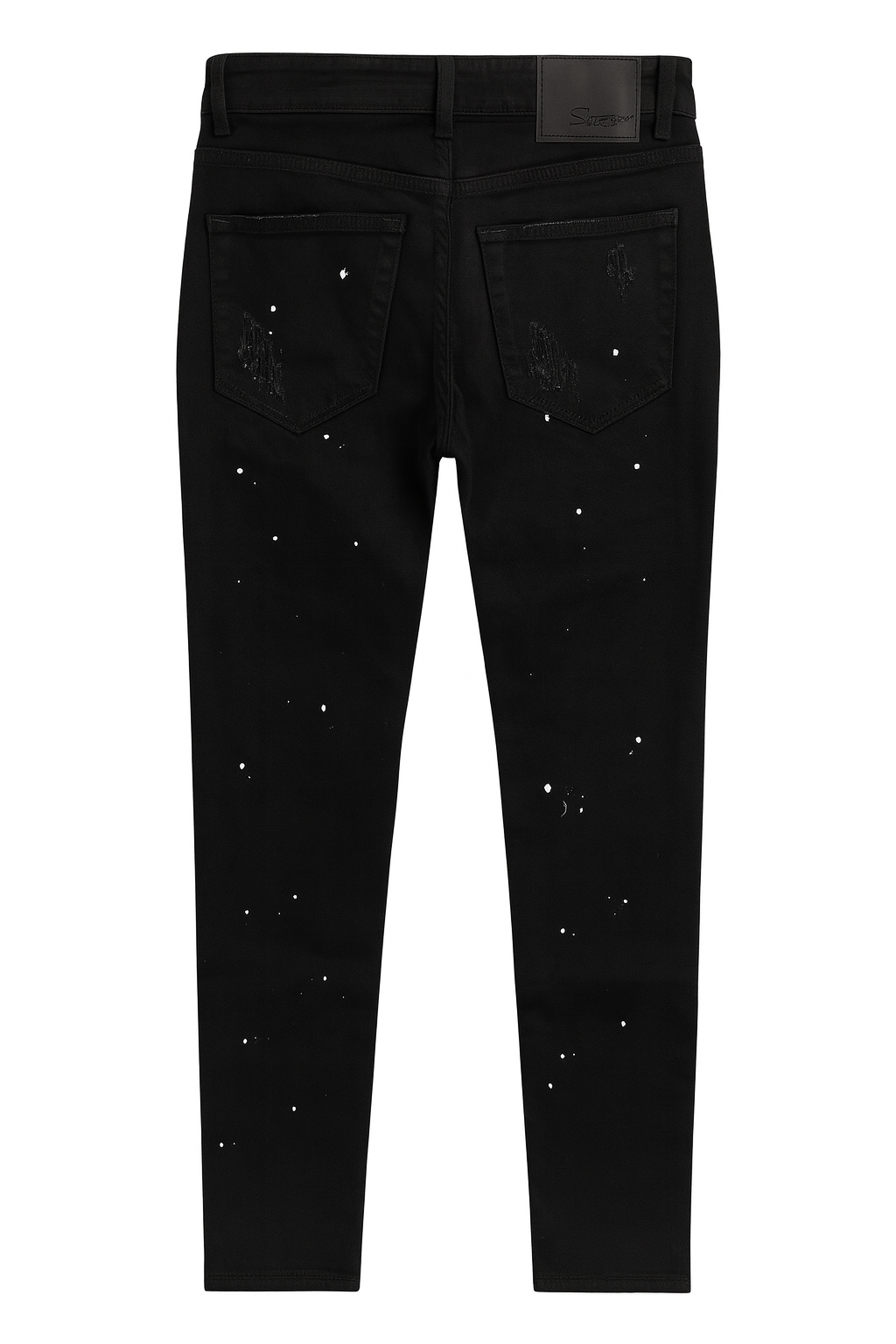 STONERS VINTAGE JEANS SKINNY DENIM PANTS BLACK - SVJ-002