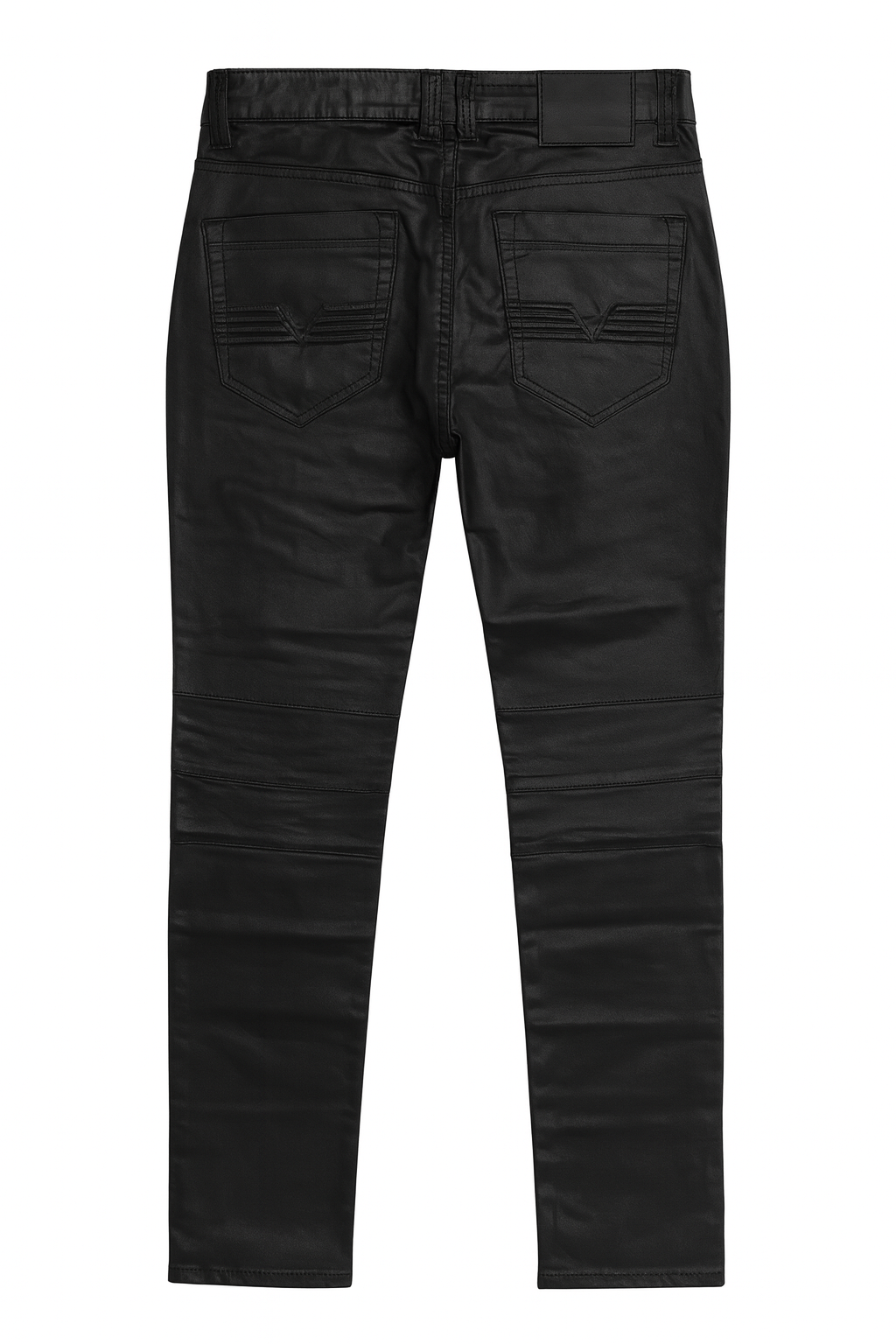 STONERS VINTAGE JEANS MOTO WAX DENIM PANTS BLACK - WAX