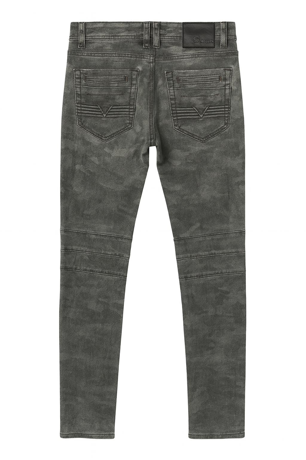 STONERS VINTAGE JEANS MOTO DENIM PANTS CAMO - SEAL