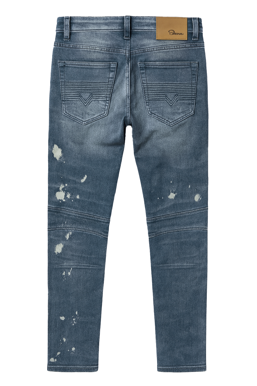 STONERS VINTAGE JEANS DISTRESSED DENIM PANTS INDIGO - SPLASH