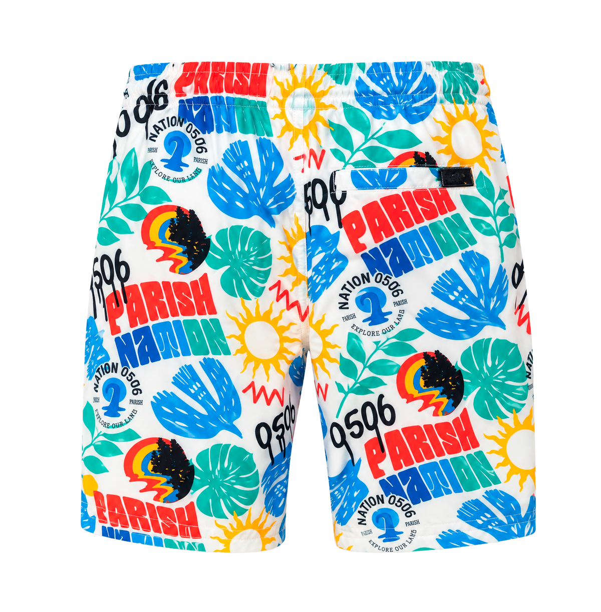 PARISH NATION BOARD SHORT WHITE - N05B2521