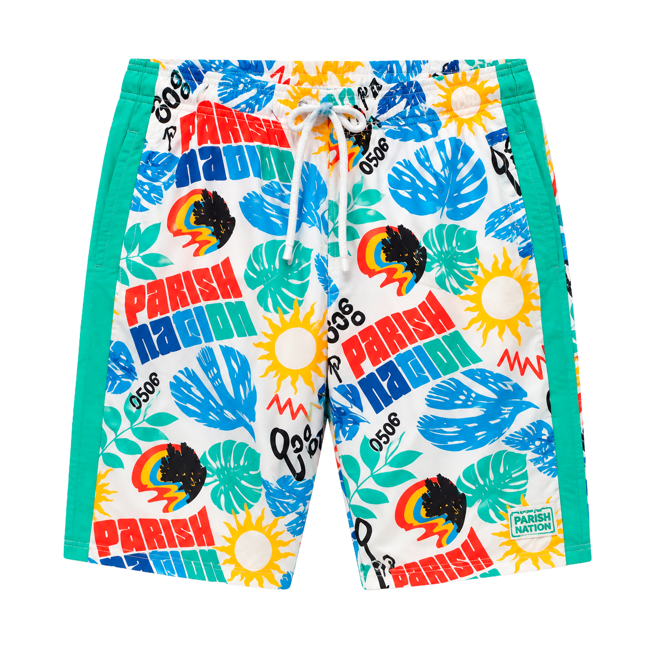 PARISH NATION BOARD SHORT WHITE - N05B2521