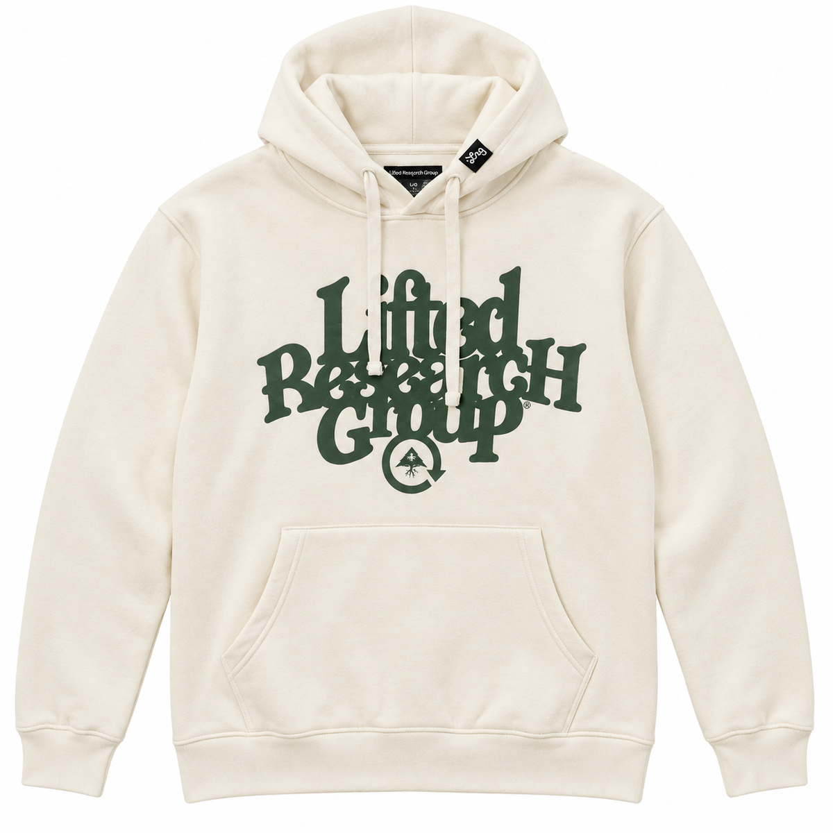 LRG GRAPHIC FLEECE HOODIE CREAM - L3UVMSOXX
