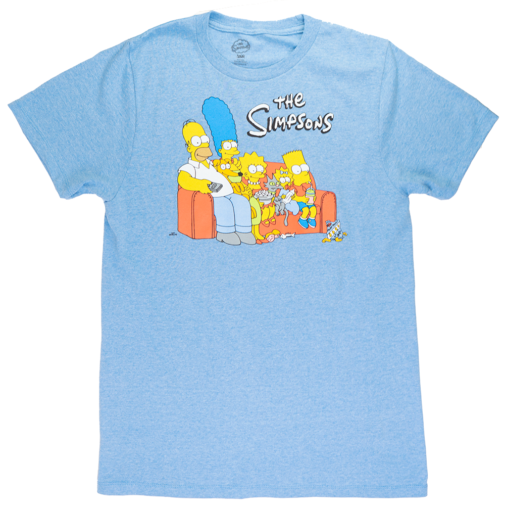 LICENSED T-SHIRT LT BLUE HTR - SIMPSONS