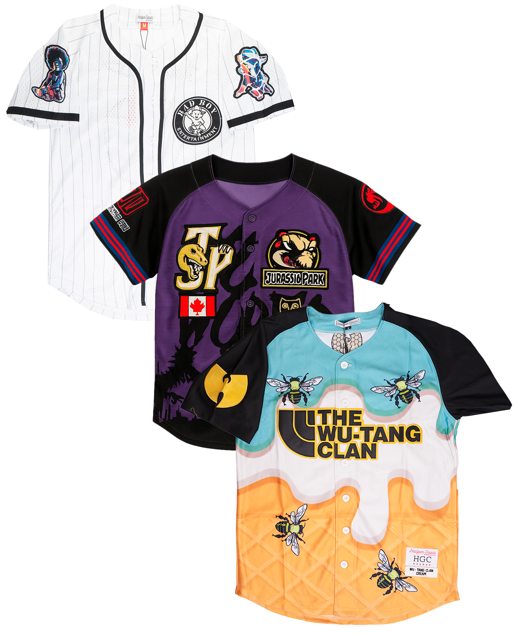 HEADGEAR ASSORTED MUSIC BASEBALL JERSEYS ASST - HGC-BAJ-MUSIC