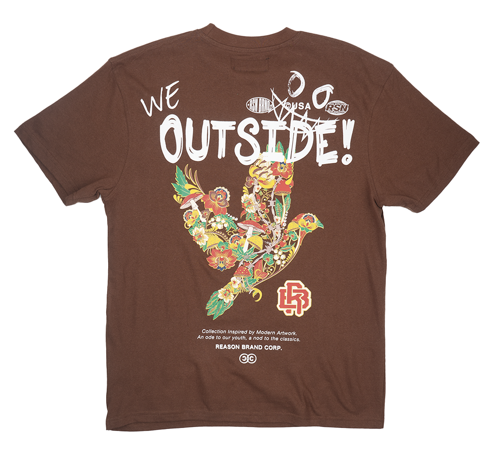 REASON S/S GRAPHIC T-SHIRT BROWN - R3T59