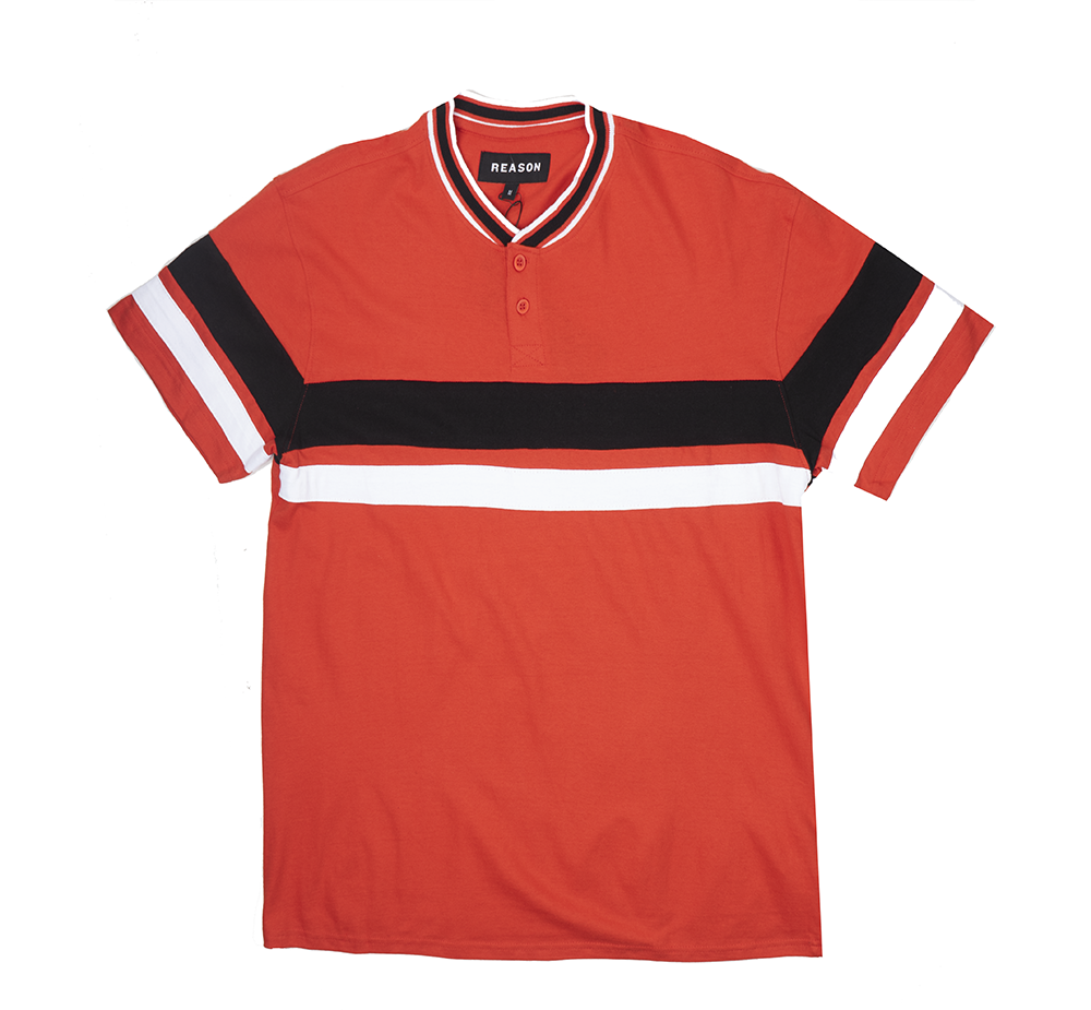 REASON S/S PANEL T-SHIRT RED - R3T7