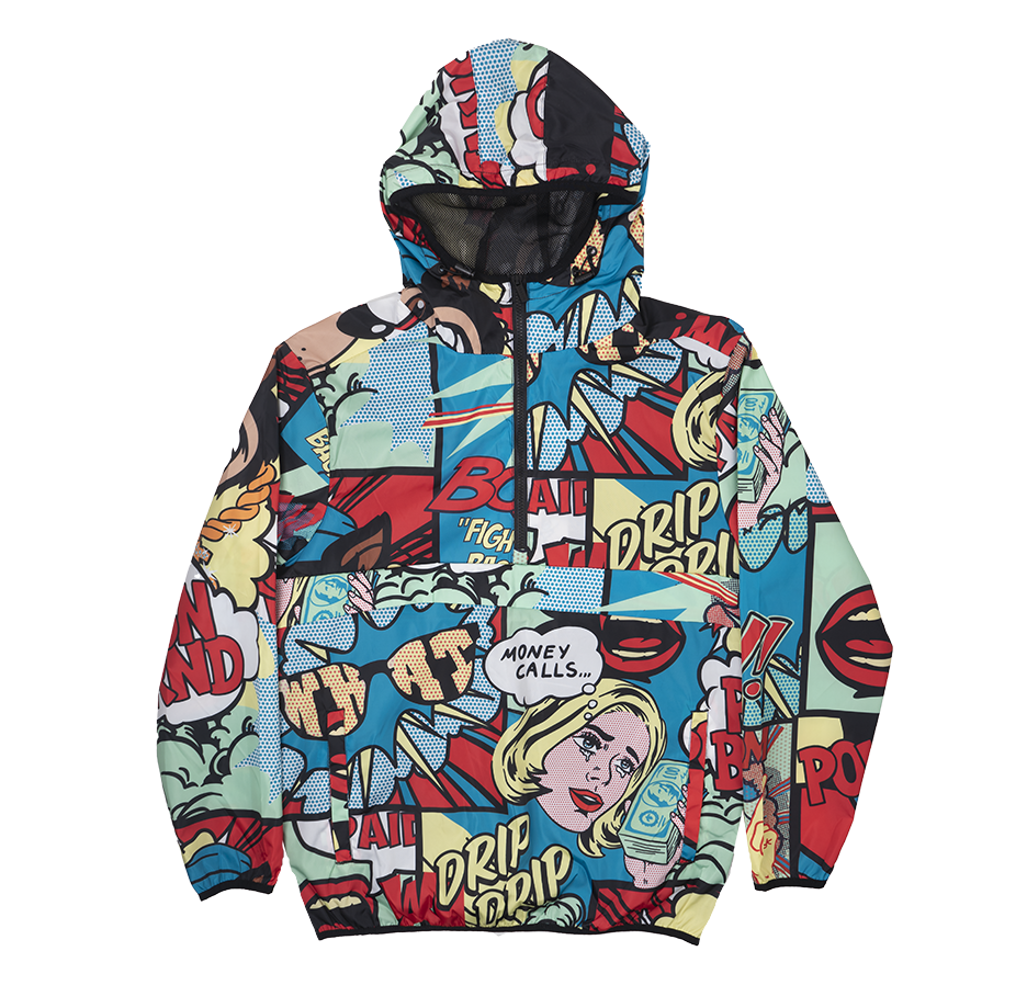 REASON ANORAK WINDBREAKER HOODED JACKET MULTI - FO-214B