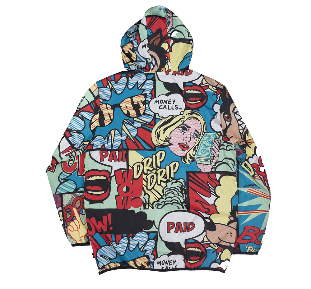 REASON ANORAK WINDBREAKER HOODED JACKET MULTI - FO-214B