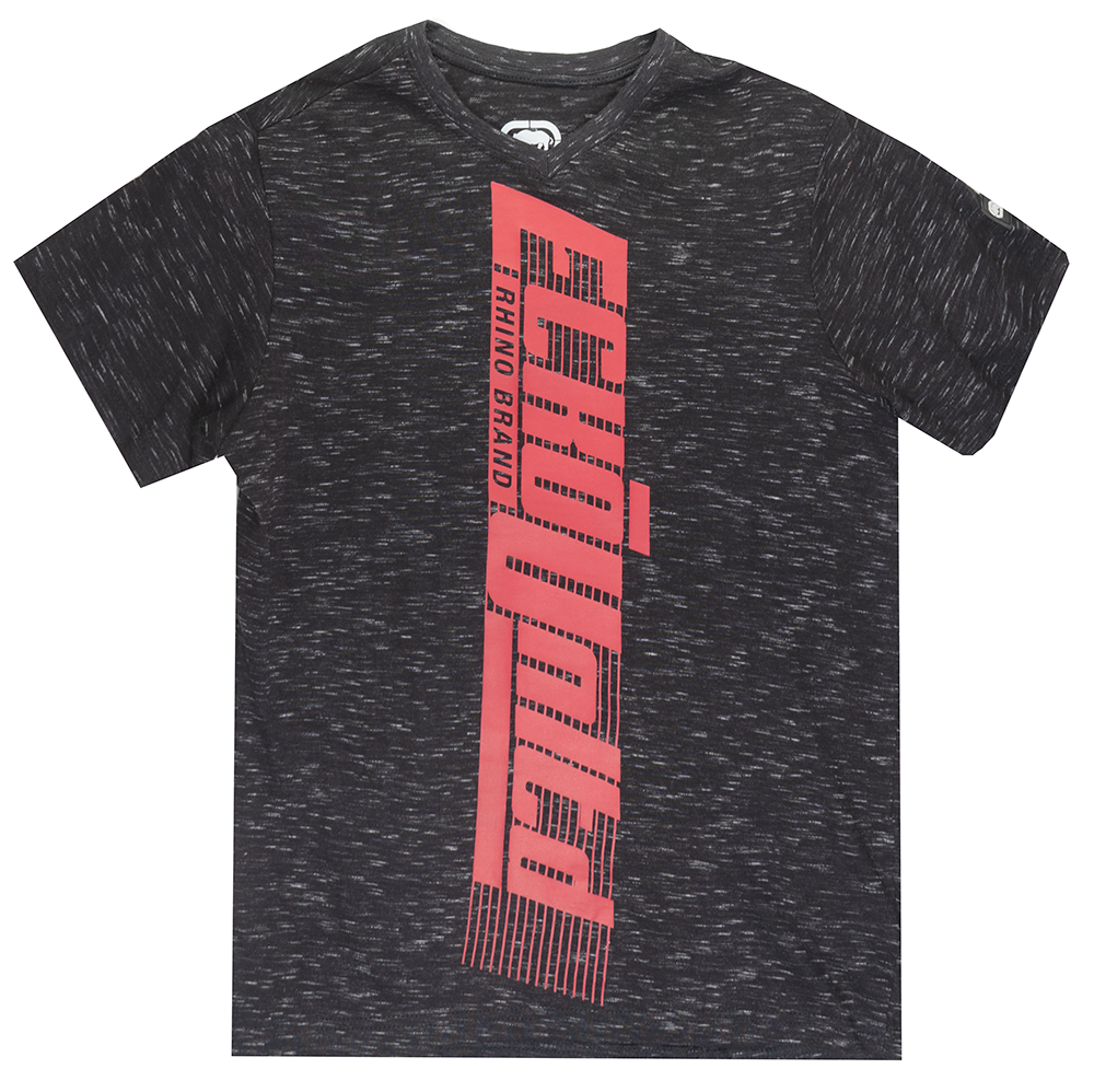 ECKO UNLTD LOGO T-SHIRT BLACK SPACE DYE - EO12K873