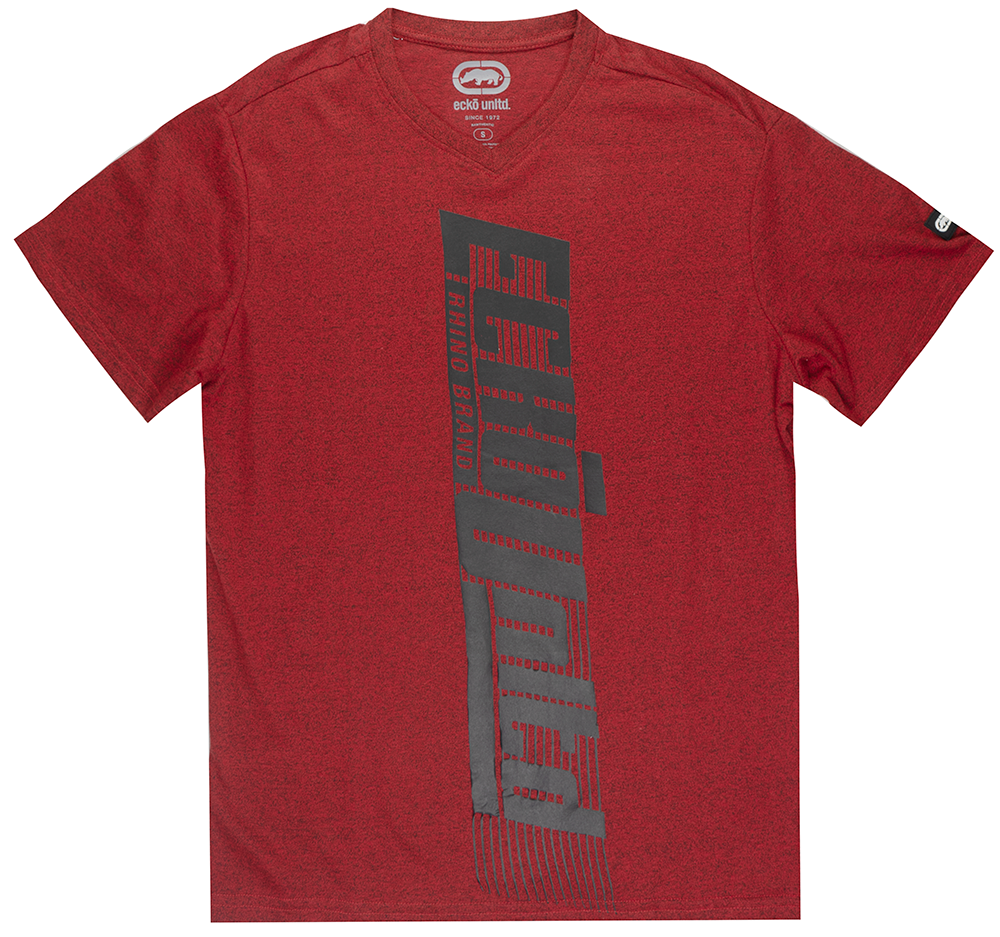 ECKO UNLTD LOGO T-SHIRT RED MARLED - EO12K873