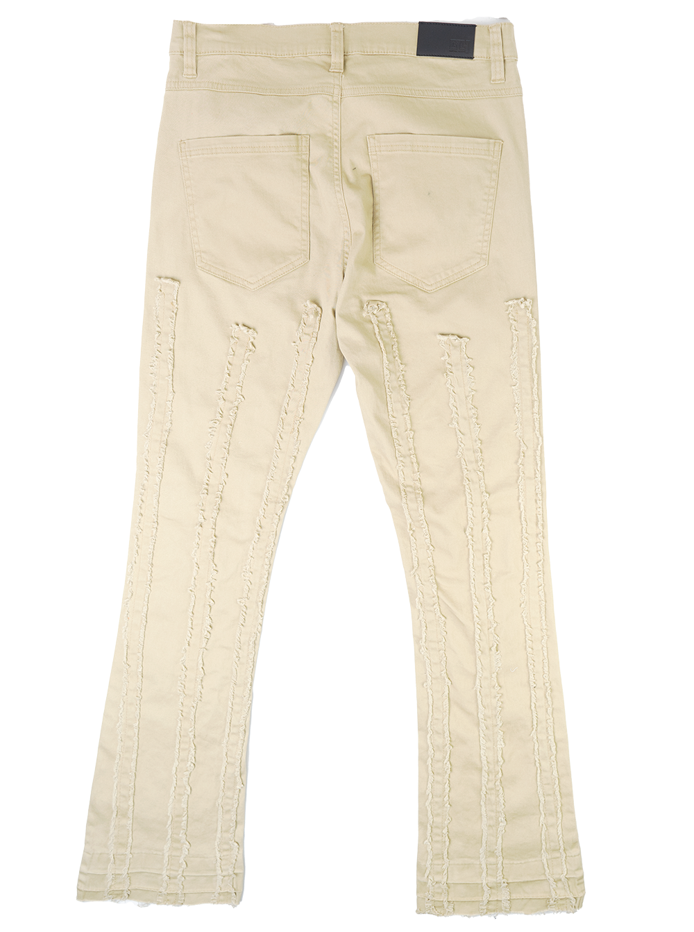GTL4 STACKED FRAYED JEANS KHAKI - G241A-4509