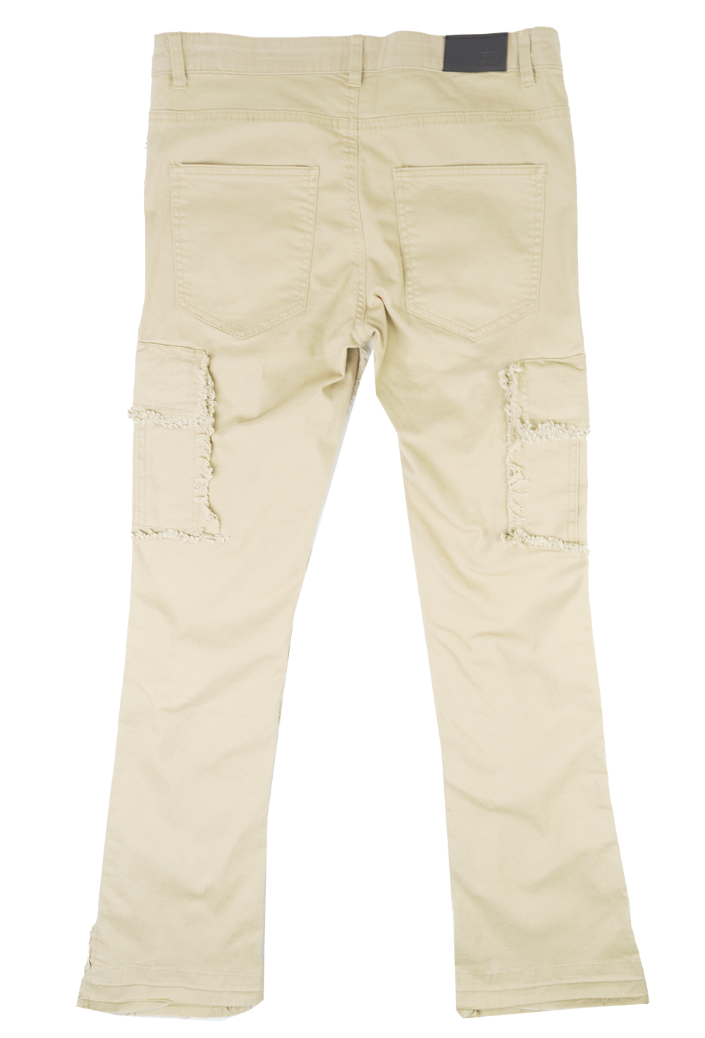 GTL4 STACKED FRAYED JEANS KHAKI - G241A-4508