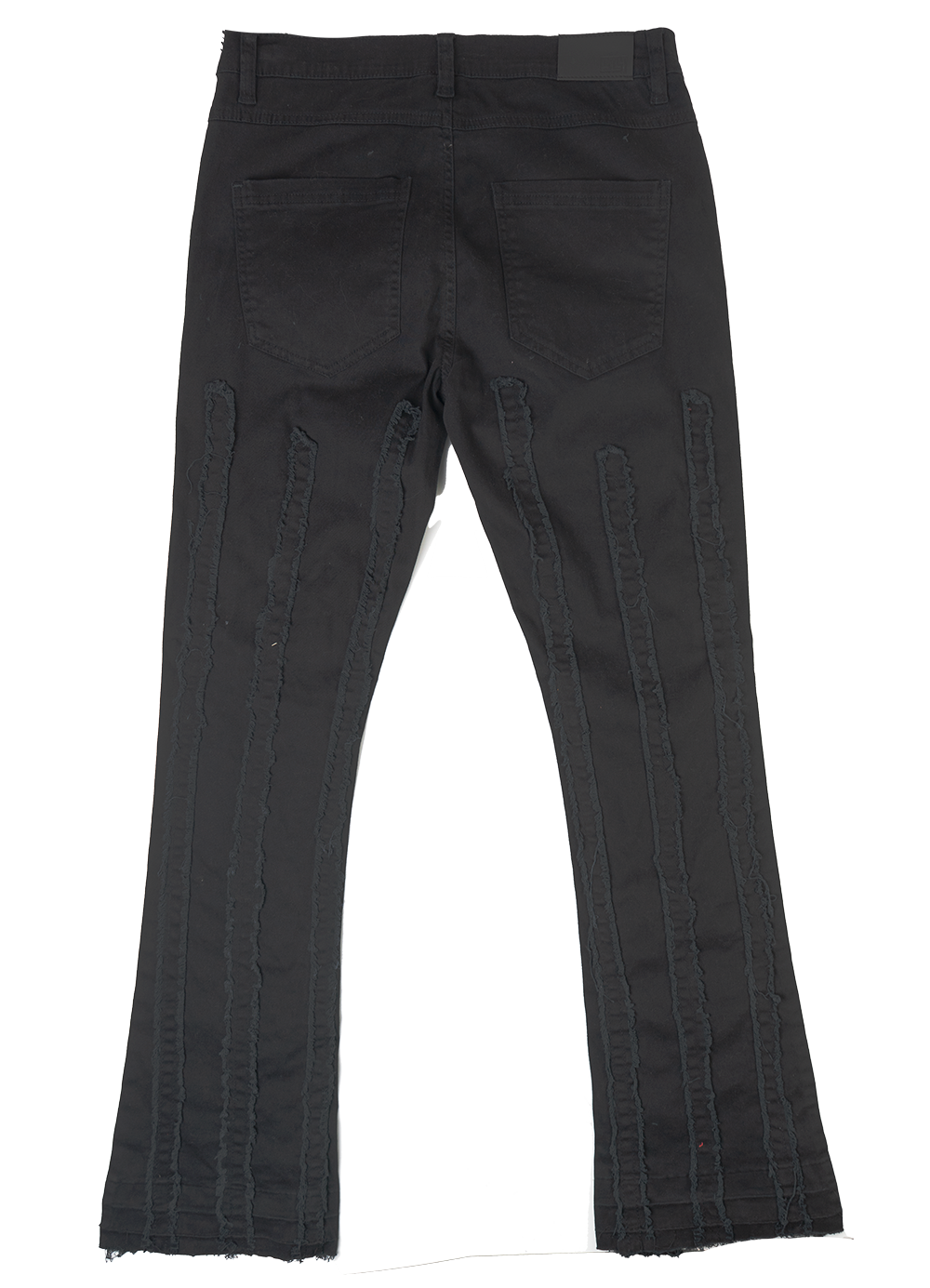 GTL4 STACKED FRAYED JEANS BLACK - G241A-4509