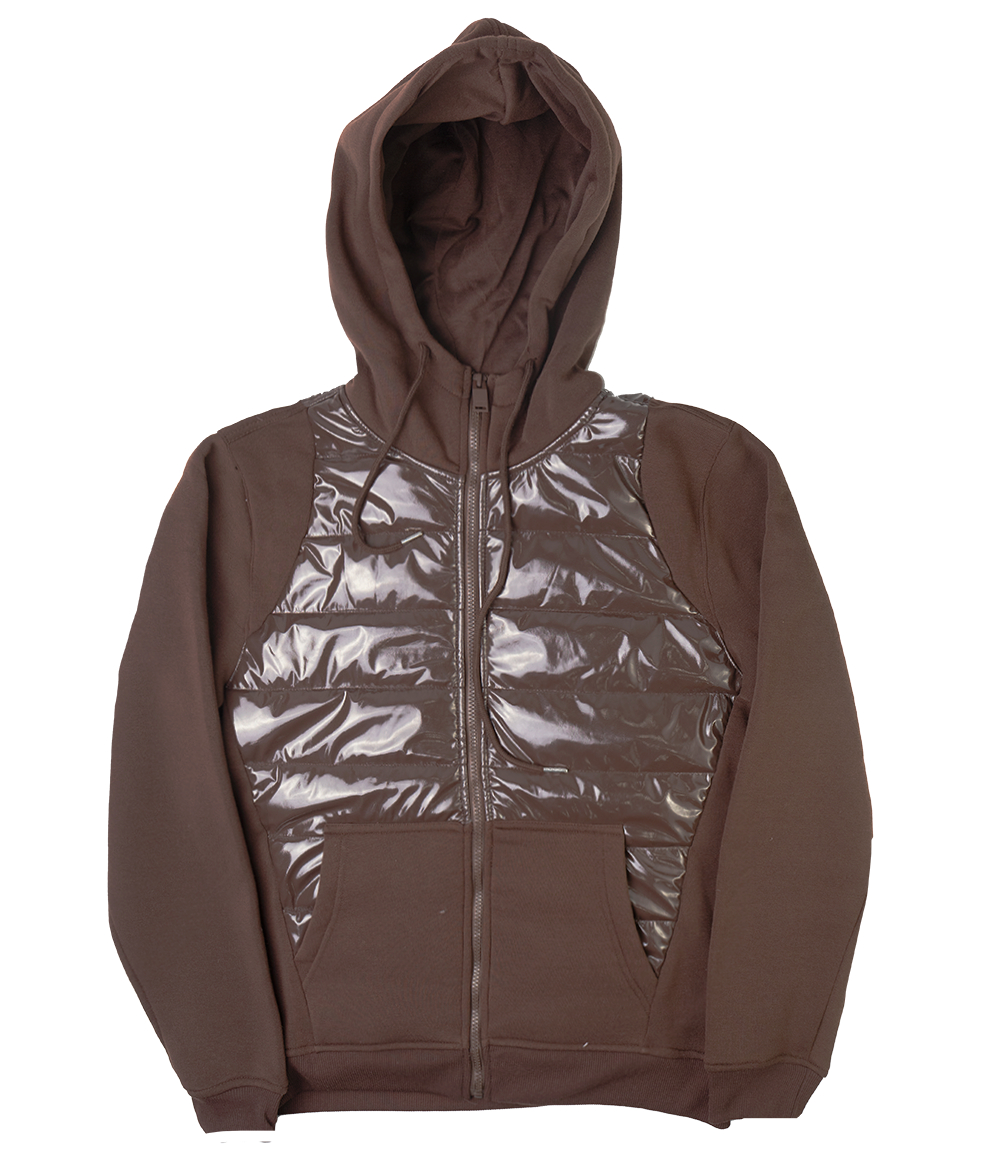 SWITCH ZIP UP HOODIE BROWN - SF3232