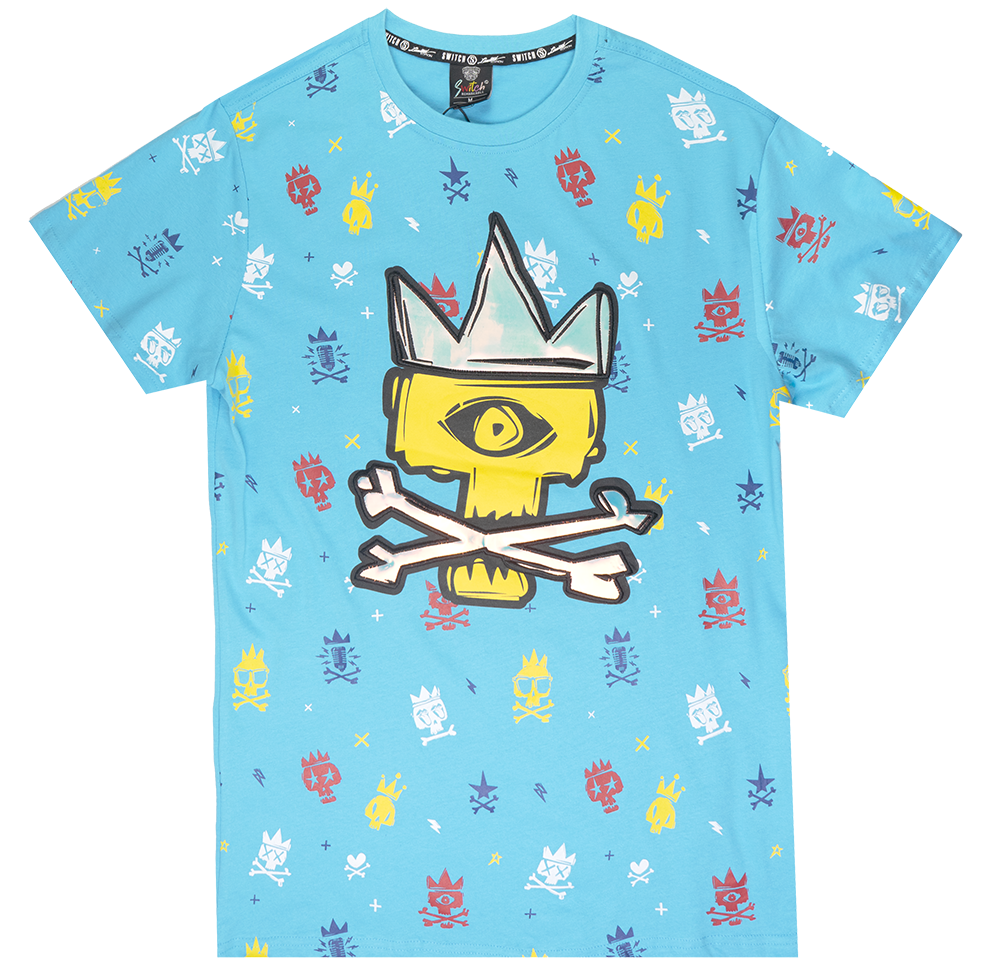 SWITCH GRAPHIC T-SHIRT SKY BLUE - SS2106