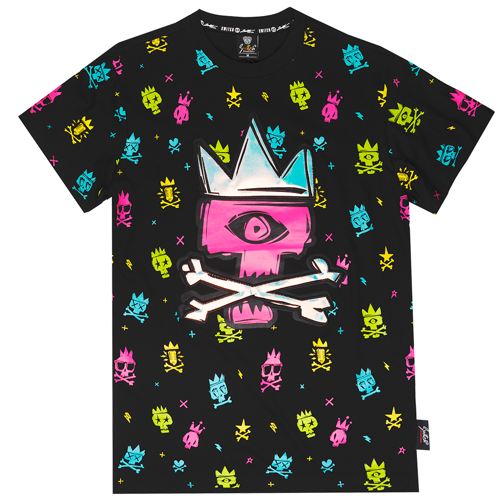 SWITCH GRAPHIC T-SHIRT BLACK - SS2106