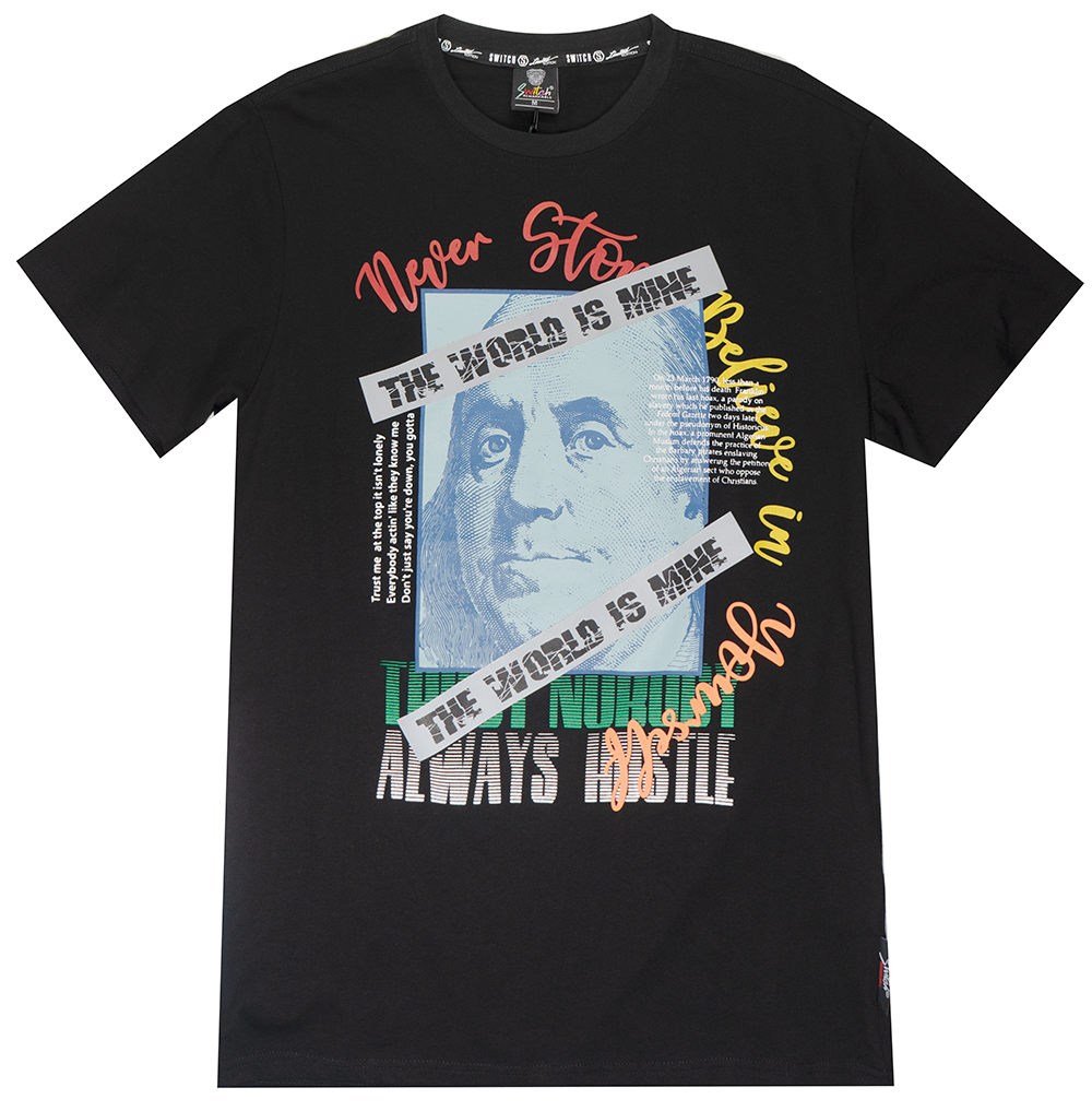 SWITCH GRAPHIC T-SHIRT BLACK - SS2133
