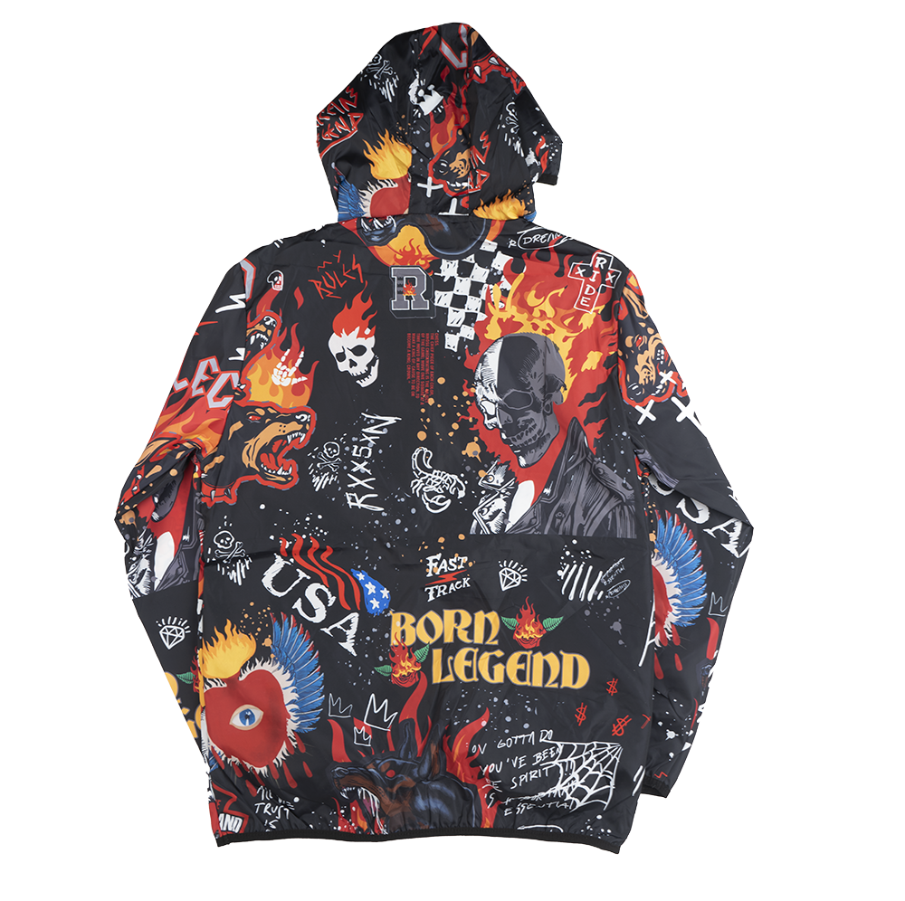 REASON ANORAK WINDBREAKER HOODED JACKET MULTI - TSB64