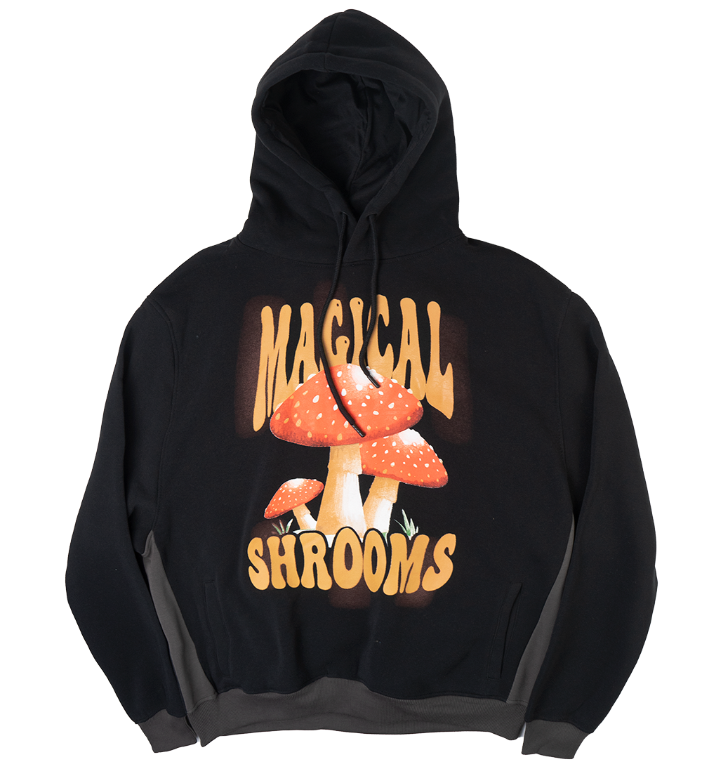 GENUINE GRAPHIC HOODIE BLACK - GN3261