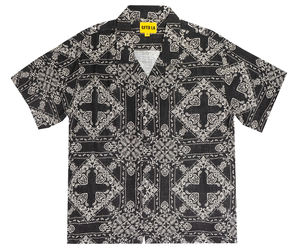 GFTD LA S/S BUTTON DOWN BLACK - GFSSP25-3