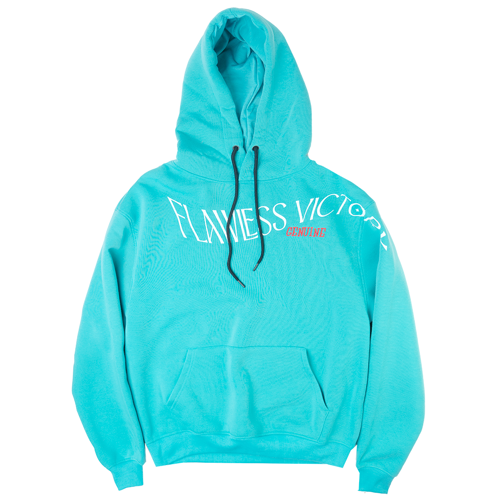 GENUINE GRAPHIC HOODIE TEAL - GN3284