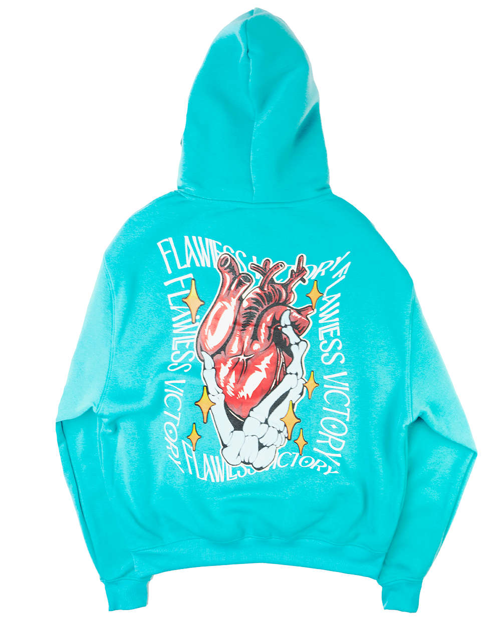 GENUINE GRAPHIC HOODIE TEAL - GN3284