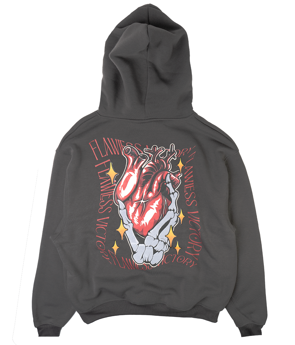 GENUINE GRAPHIC HOODIE DK GREY - GN3284