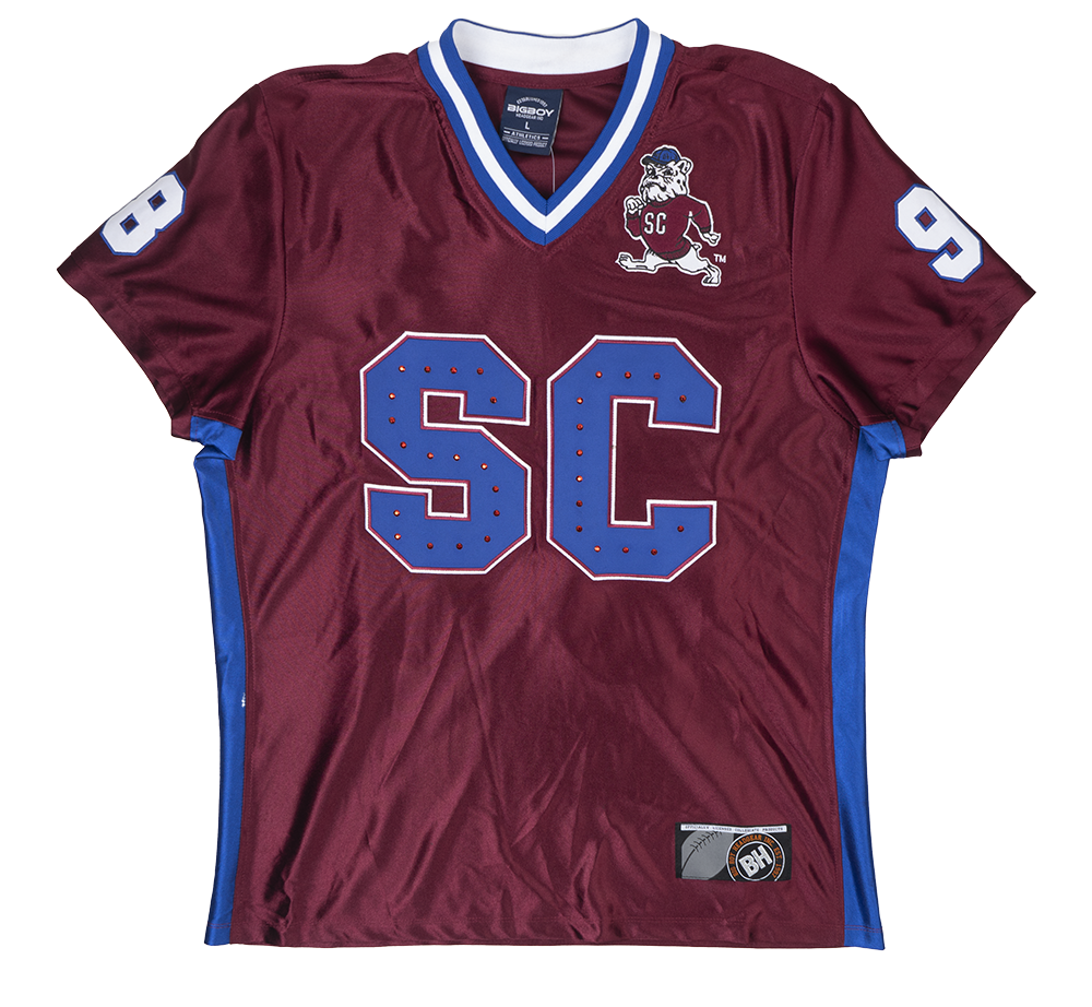 BIG BOY SC BULLDOGS FOOTBALL JERSEY BURGUNDY - BBFBJBD