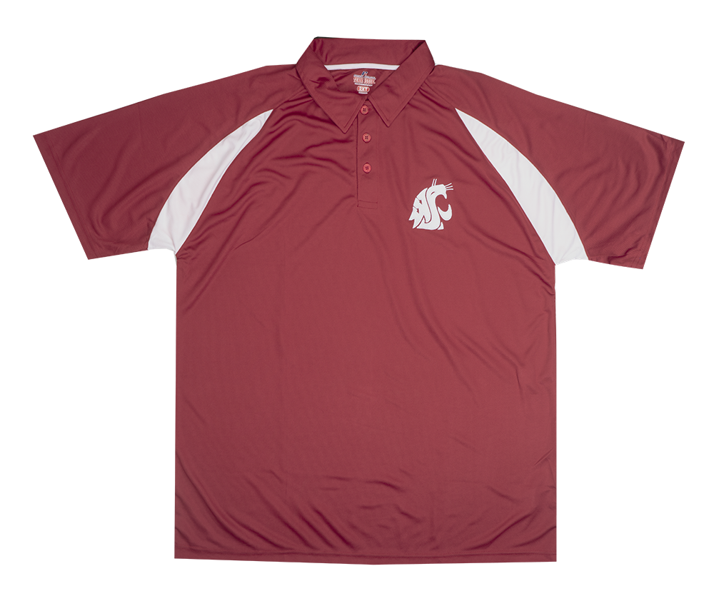 WASHINGTON STATE COUGARS S/S POLO SHIRT BURGUNDY - RSLLN01