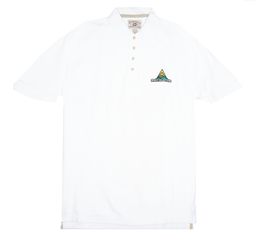 SPRINT MILESTONE S/S POLO SHIRT WHITE